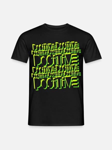 Positiv - Männer T-Shirt - Schwarz