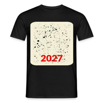 Jahr 2027 - Männer T-Shirt - Schwarz - Vorne - AI Model Male 178 light (178cm)