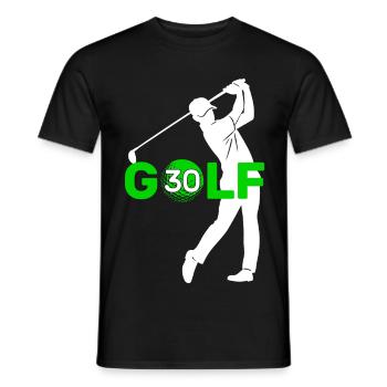 GOLFER 30 JAHRE GOLF 30. GEBURTSTAG - Männer T-Shirt - Schwarz - Vorne - AI Model Male 178 light (178cm)