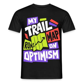 My Map Runs on Optimism - Männer T-Shirt - Schwarz - Vorne - AI Model Male 178 light (178cm)