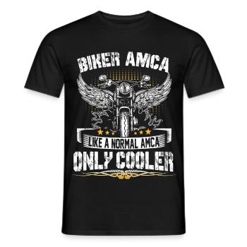 Biker Amca Like A Normal Amca Only Cooler Motorrad - Männer T-Shirt - Schwarz - Vorne - AI Model Male 178 light (178cm)