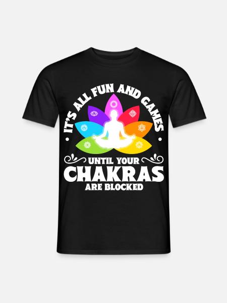 Chakra Blockade - Männer T-Shirt - Schwarz