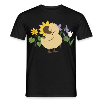 Kinder · Veilchen · Geschenkidee · Ente - Männer T-Shirt - Schwarz - Vorne - AI Model Male 178 light (178cm)