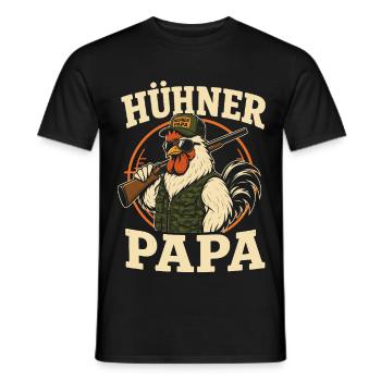 Hühner Papa Hühnerbesitzer Bauer - Männer T-Shirt - Schwarz - Vorne - AI Model Male 178 light (178cm)