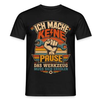 Keine Pause Werkzeug erholt sich - Männer T-Shirt - Schwarz - Vorne - AI Model Male 178 light (178cm)