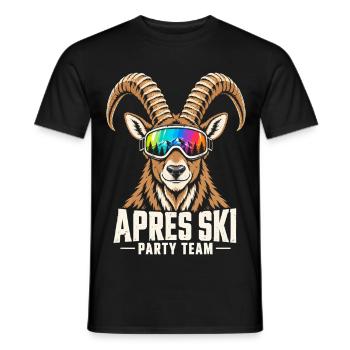 Apres Ski Party Team, Skifahren, Hüttenparty - Männer T-Shirt - Schwarz - Vorne - AI Model Male 178 light (178cm)