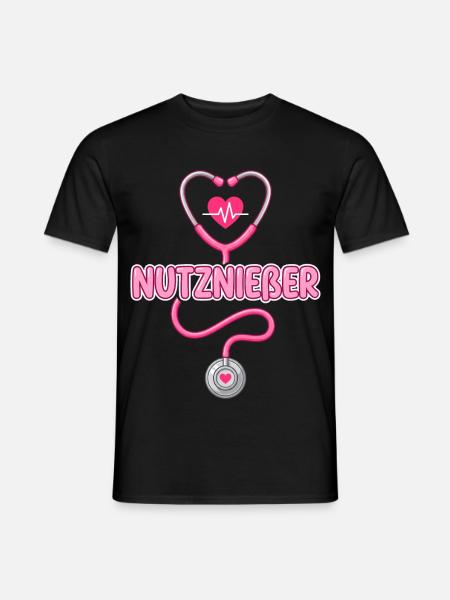 NUTZNIEẞER Lustiges Pflege Krankenschwester Arzt M - Männer T-Shirt - Schwarz