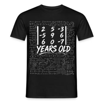 41. Geburtstag Determinant Matrix Mathematik-Nerd Lustig - Männer T-Shirt - Schwarz - Vorne - AI Model Male 178 light (178cm)