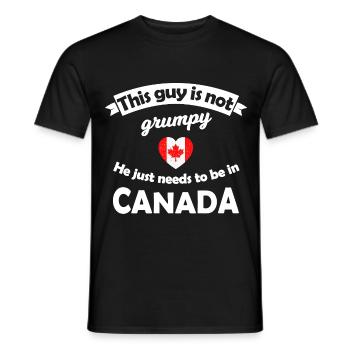 Grumpy Guy Canada Heart Tee - Männer T-Shirt - Schwarz - Vorne - AI Model Male 178 light (178cm)