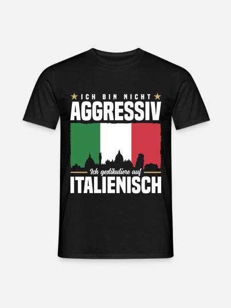 Ich bin nicht aggressiv - Männer T-Shirt - Schwarz