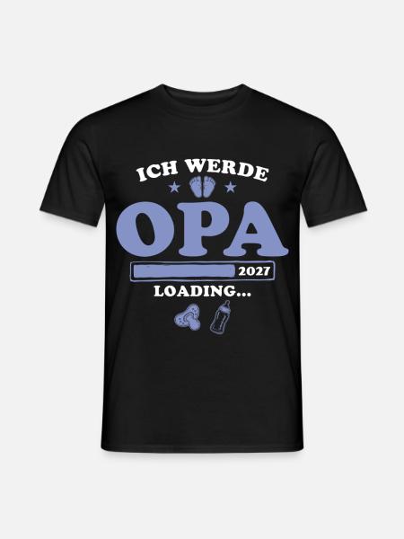 Ich werde Opa 2027 loading - Männer T-Shirt - Schwarz