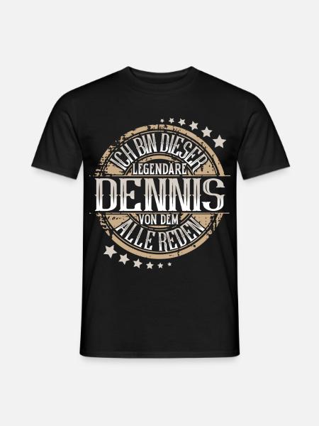 Dennis - Männer T-Shirt - Schwarz