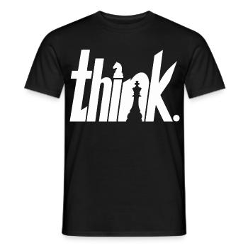 Schach Think - Männer T-Shirt - Schwarz - Vorne - AI Model Male 178 light (178cm)