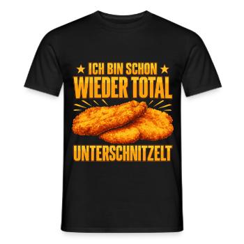 Unterschnitzelt Schnitzel Liebhaber Spruch - Männer T-Shirt - Schwarz - Vorne - AI Model Male 178 light (178cm)