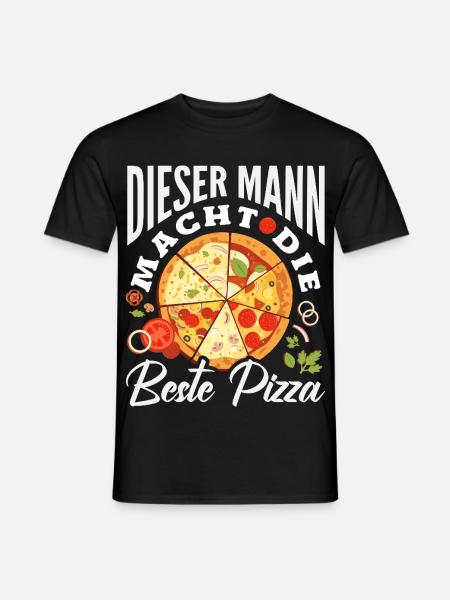 Dieser Mann Macht Die Beste Pizza - Männer T-Shirt - Schwarz