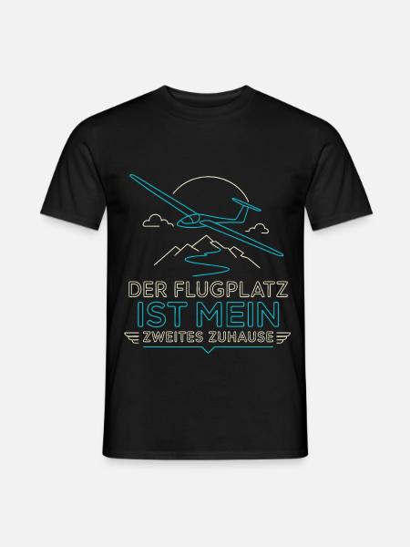 Der Flugplatz ist mein Zuhause - Männer T-Shirt - Schwarz