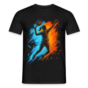 Padel Tennis Padelspieler Damen Mädchen Padel - Männer T-Shirt - Schwarz - Vorne - AI Model Male 178 light (178cm)