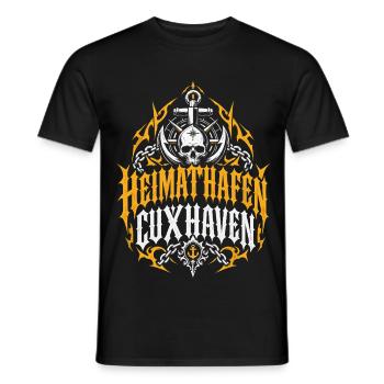 Cuxhaven Heimathafen Nordsee - Männer T-Shirt - Schwarz - Vorne - AI Model Male 178 light (178cm)