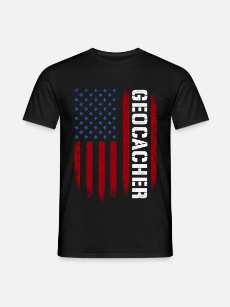 Geocacher – Geocaching Schatzjäger GPS-Caching - Männer T-Shirt - Schwarz