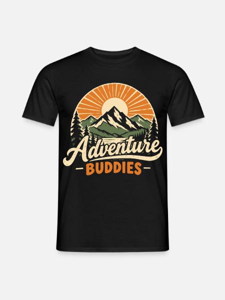 Adventure Buddies – Geocaching-Partner Geocacher - Männer T-Shirt - Schwarz