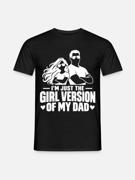 Vater Tochter Spruch Geschenkidee - Männer T-Shirt - Schwarz