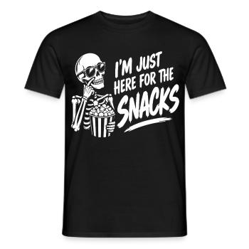 I'm Just Here for the Snacks Halloween Spruch - Männer T-Shirt - Schwarz - Vorne - AI Model Male 178 light (178cm)