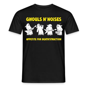 Ghost Rock Band - Männer T-Shirt - Schwarz - Vorne - AI Model Male 178 light (178cm)