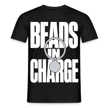 Beads on Charge – Perlen Schlüsselring - Männer T-Shirt - Schwarz - Vorne - AI Model Male 178 light (178cm)