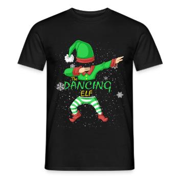 Die Dancing Elf Weihnachts-Matching-Familiengruppe - Männer T-Shirt - Schwarz - Vorne - AI Model Male 178 light (178cm)