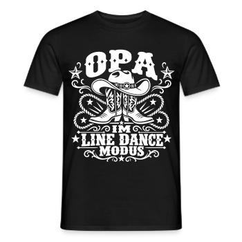 Opa im Line Dance Modus Western Spruch - Männer T-Shirt - Schwarz - Vorne - AI Model Male 178 light (178cm)
