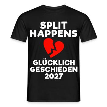 Scheidung 2027 Scheidungsgeschenk Scheidungsparty - Männer T-Shirt - Schwarz - Vorne - AI Model Male 178 light (178cm)