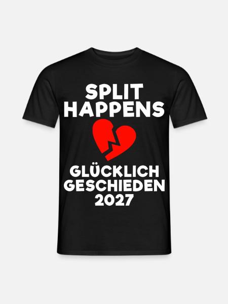 Scheidung 2027 Scheidungsgeschenk Scheidungsparty - Männer T-Shirt - Schwarz