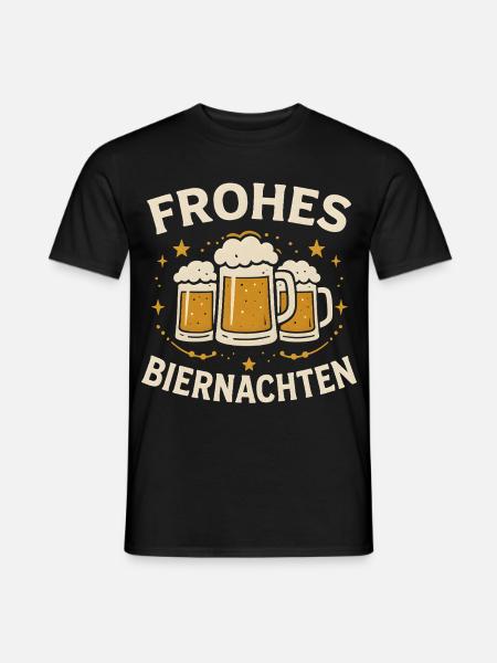 Frohes Biernachten Geschenk Männer - Männer T-Shirt - Schwarz