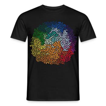 Hello - Männer T-Shirt - Schwarz - Vorne - AI Model Male 178 light (178cm)