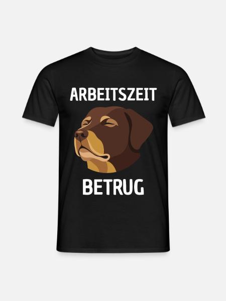 Arbeitszeit Betrug Hundesatire - Männer T-Shirt - Schwarz