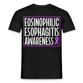 Eosinophile Ösophagitis - Aufklärung unterstützen - Männer T-Shirt - Schwarz - Vorne - AI Model Male 178 light (178cm)