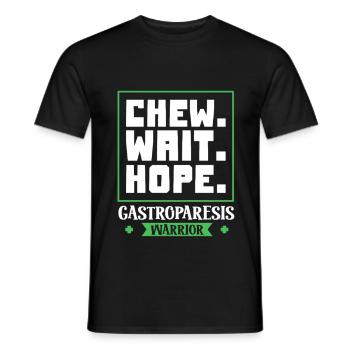 Kauen. Warten. Hoffen. - Gastroparese - Männer T-Shirt - Schwarz - Vorne - AI Model Male 178 light (178cm)