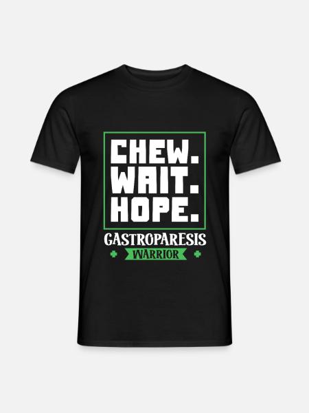 Kauen. Warten. Hoffen. - Gastroparese - Männer T-Shirt - Schwarz