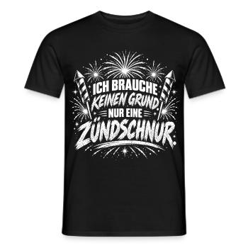 Feuerwerk Zündschnur Silvester - Männer T-Shirt - Schwarz - Vorne - AI Model Male 178 light (178cm)