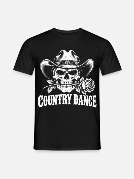 Country Dance Mode Cowboy Skull - Männer T-Shirt - Schwarz