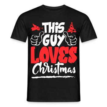Weihnachten Ich liebe Christmas Sprüche I Love - Männer T-Shirt - Schwarz - Vorne - AI Model Male 178 light (178cm)