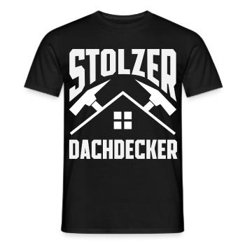 Dachdecker Spruch Lustig Handwerker Geschenk - Männer T-Shirt - Schwarz - Vorne - AI Model Male 178 light (178cm)