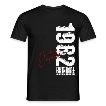 44. Geburtstag Geschenk Mann Original Oktober 1982 - Männer T-Shirt - Schwarz - Vorne - AI Model Male 178 light (178cm)