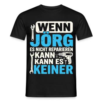 Wenn Joerg Es Nicht Reparieren Kann Bester Joer - Männer T-Shirt - Schwarz - Vorne - AI Model Male 178 light (178cm)