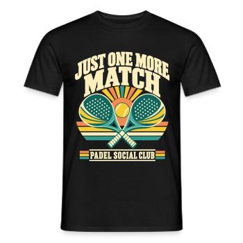 Just One More Match – Vintage Padel Design - Männer T-Shirt - Schwarz - Vorne - AI Model Male 178 light (178cm)