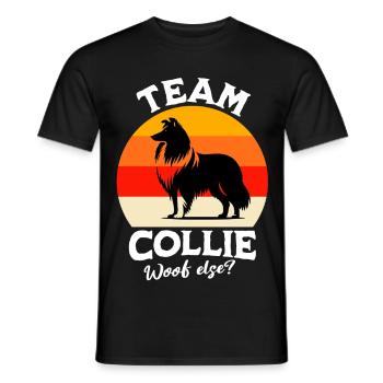 Team Langhaar Collie - Männer T-Shirt - Schwarz - Vorne - AI Model Male 178 light (178cm)
