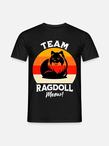Team Ragdoll Katze - Männer T-Shirt - Schwarz