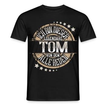 Tom - Männer T-Shirt - Schwarz - Vorne - AI Model Male 178 light (178cm)