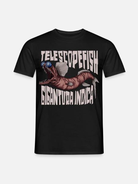 Tiefsee Monster - Teleskopfisch - Männer T-Shirt - Schwarz