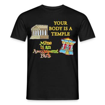 Temple Body Vergnügungspark - Männer T-Shirt - Schwarz - Vorne - AI Model Male 178 light (178cm)